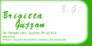brigitta gujzon business card
